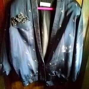 Ulla Maija Maki,Jacket Made of Vintage Silk Tie fabric.